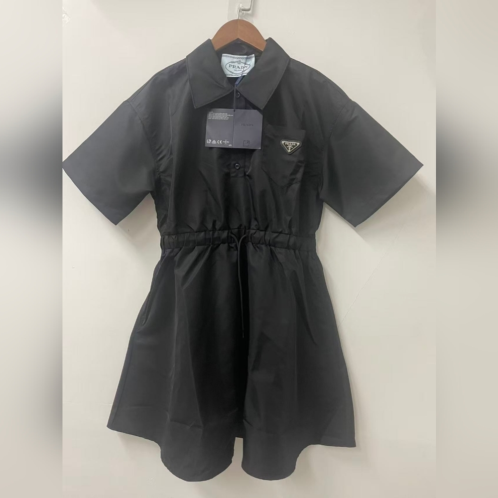 Prada Black Cinched Waist Dress